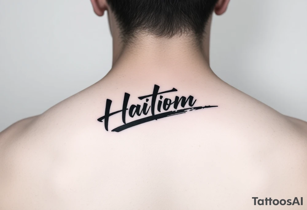 OTF, Black, calligraphy, paint brush stroke tattoo idea