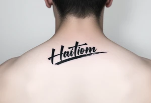 OTF, Black, calligraphy, paint brush stroke tattoo idea