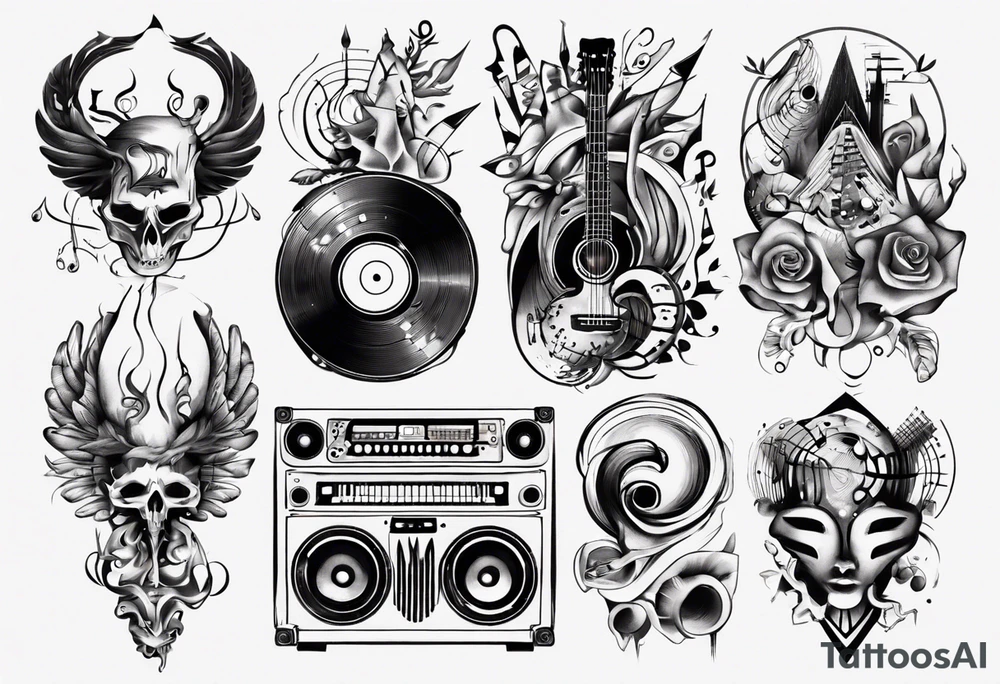music sound tattoo idea