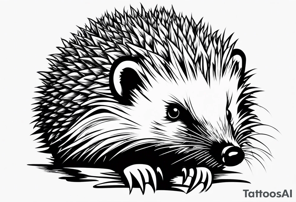 hedgehog with a grenade tattoo idea