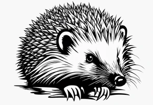 hedgehog with a grenade tattoo idea