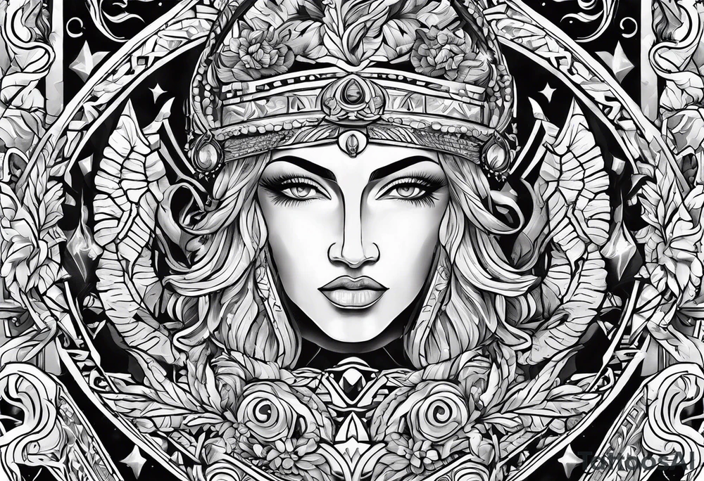 Mascusline Greek mythology lighting bolts tattoo idea
