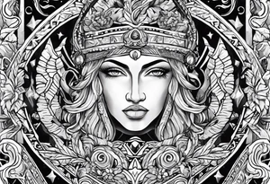 Mascusline Greek mythology lighting bolts tattoo idea