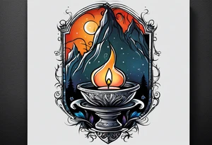 Candle in the darkness alone tattoo idea