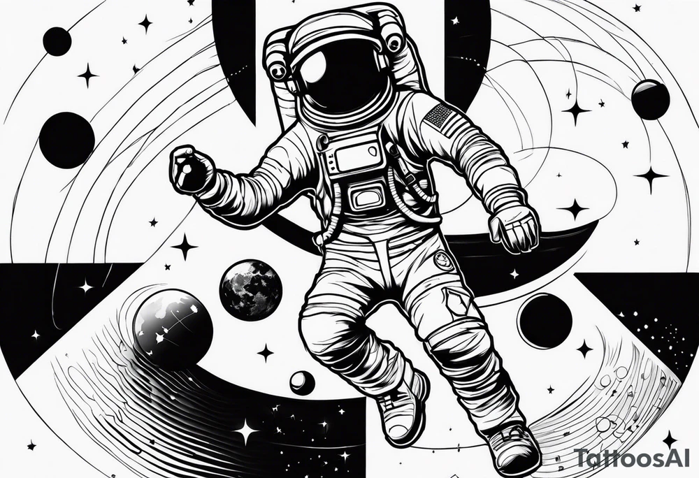 astronaut with music dancing in the moonlight tattoo idea astronaut with music dancing in the moonlight tattoo idea