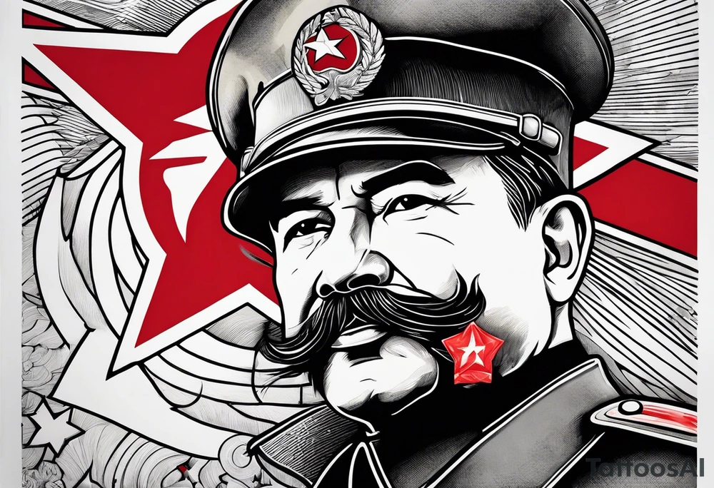 Communist star with fascist blood tattoo idea