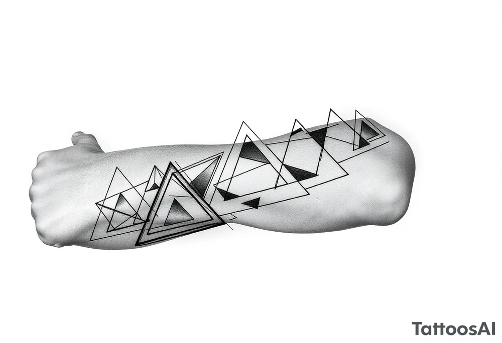 Geometry triangles tattoo idea