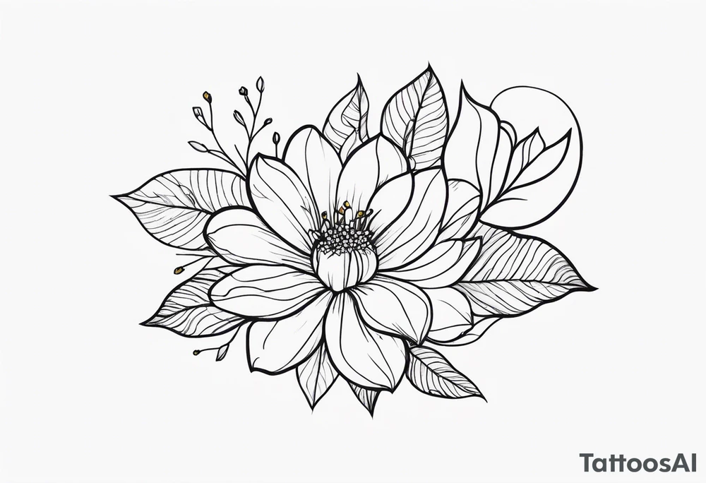 Floral design tattoo idea
