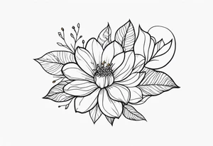 Floral design tattoo idea