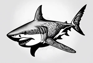 shark head tattoo idea