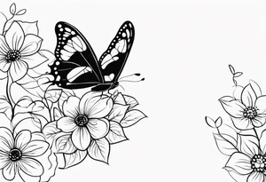 Blume Schmetterling tattoo idea