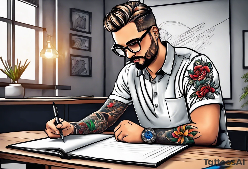 school teacher with tattoos tattoo idea