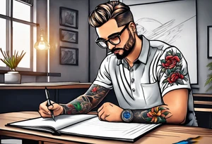 school teacher with tattoos tattoo idea