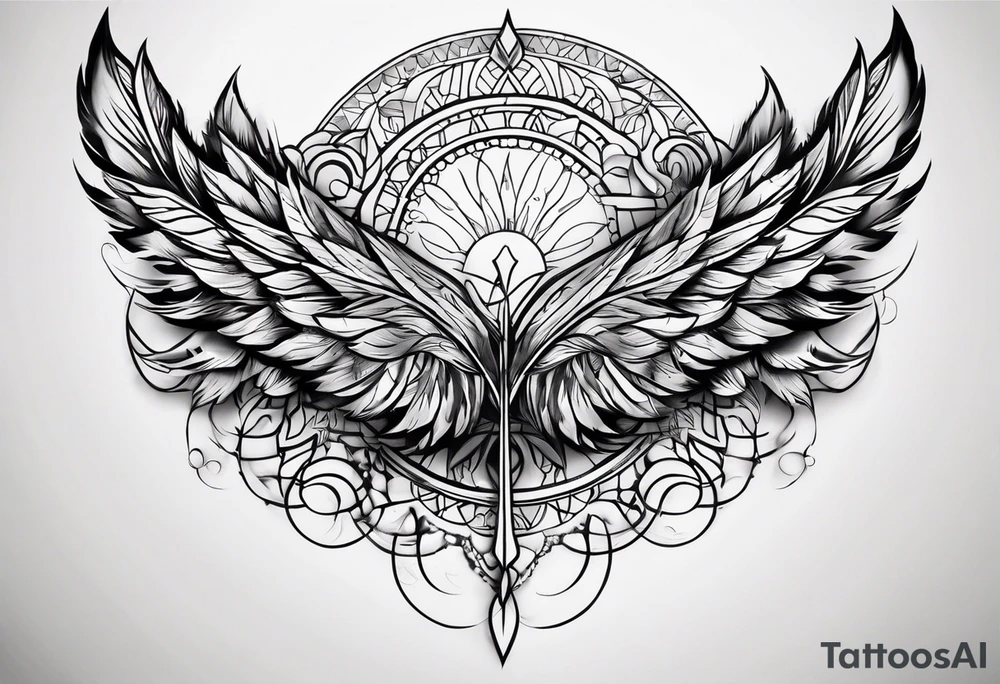 I need to cover an old tattoo of the word forever, the new tattoo should be a feather tattoo idea