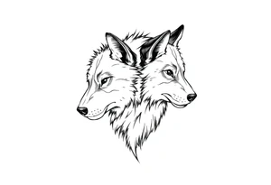 mongolian grey wolf tattoo idea