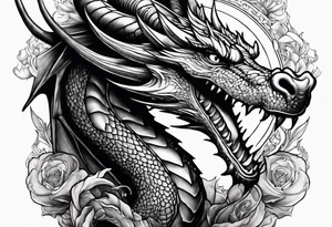 Dragon in gym tattoo idea