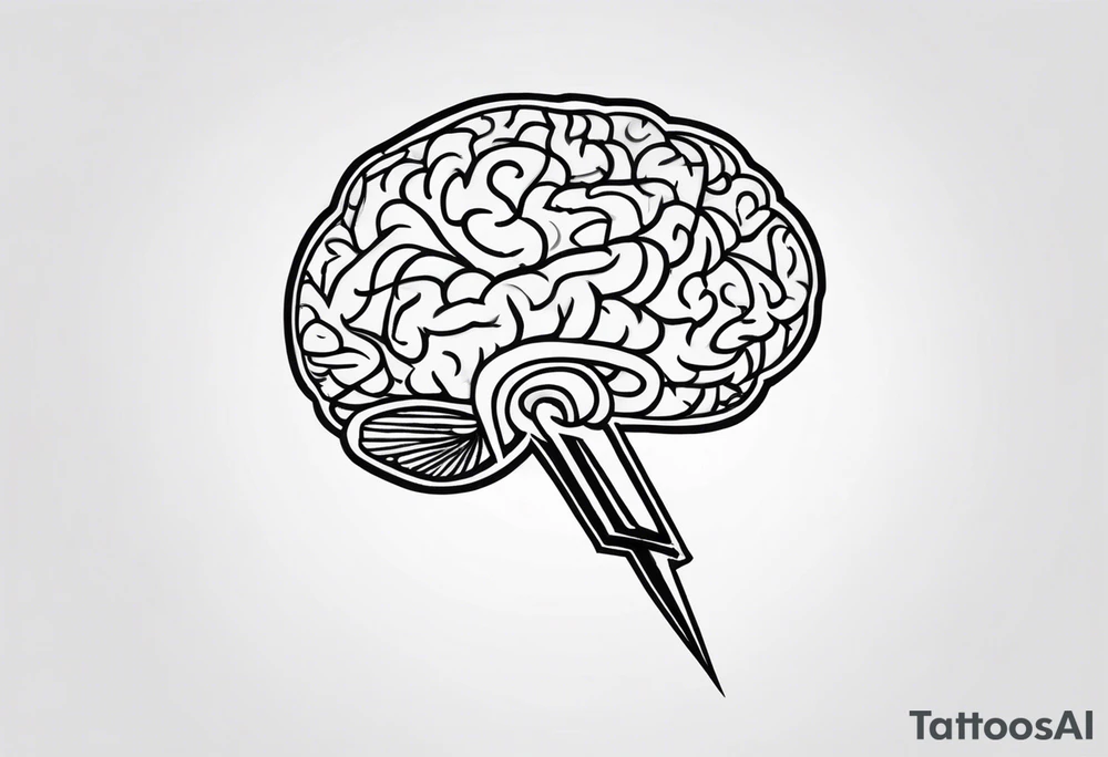 brain having trama tattoo idea