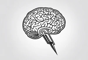 brain having trama tattoo idea