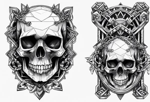 skull withchains tattoo idea