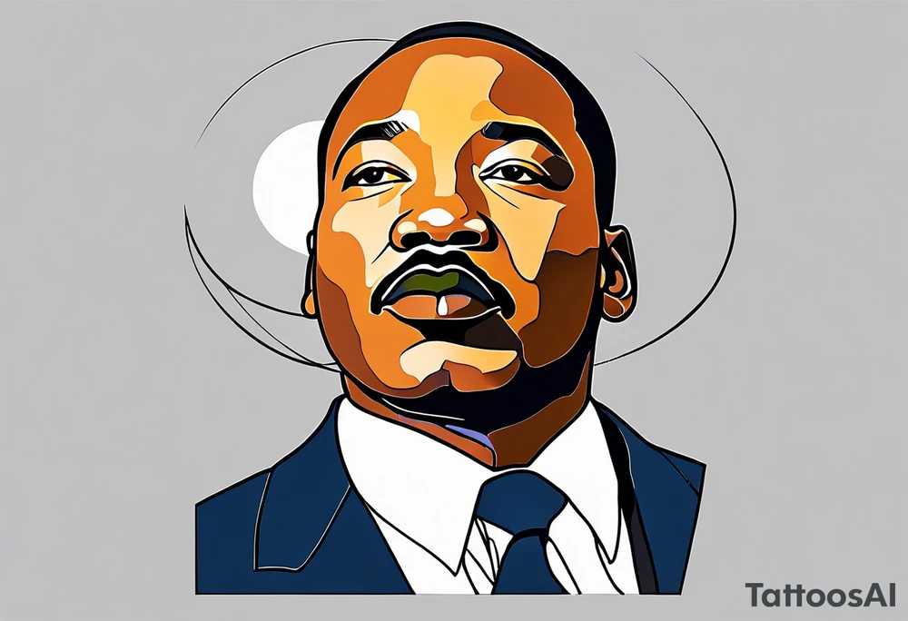 Martin Luther king drawing tattoo idea