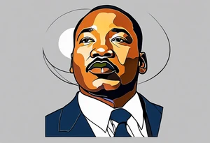 Martin Luther king drawing tattoo idea