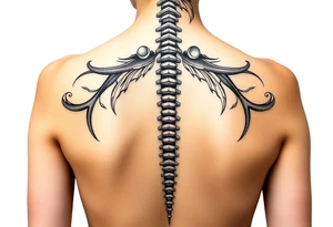 Spinal futuristic, full length tattoo idea