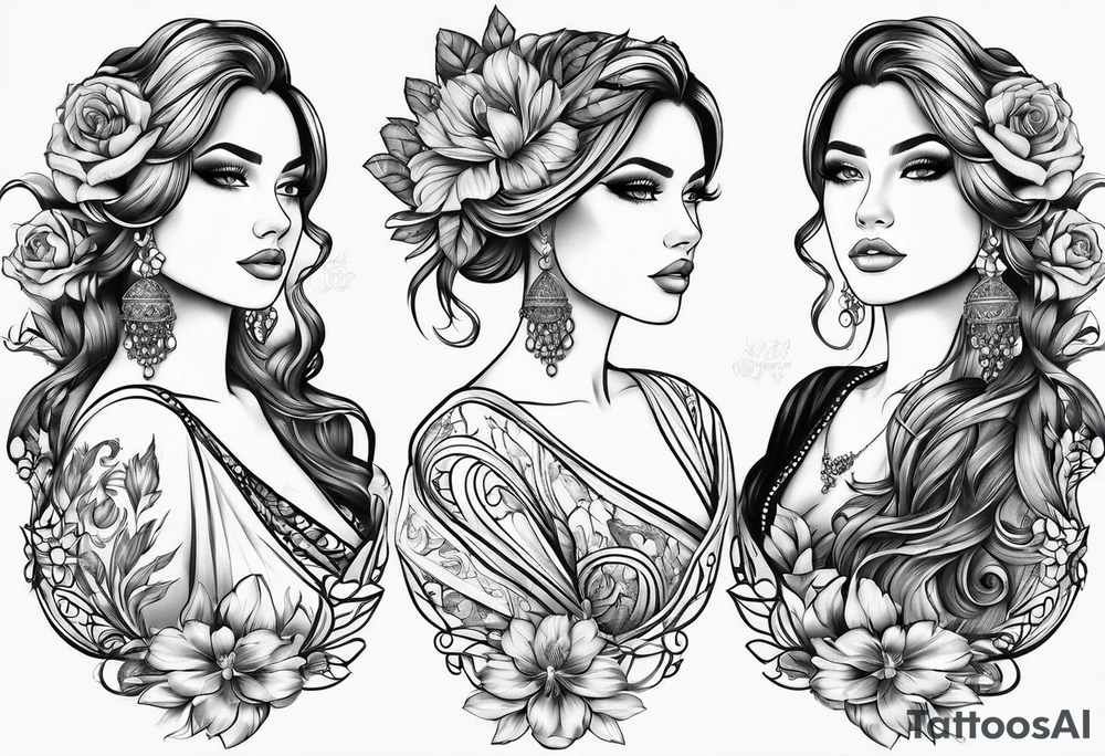 Woman’s butt tattoo idea