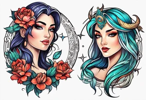 Zodiac sign couples tattoo idea