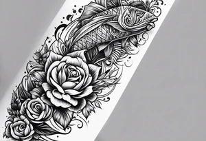 rock a billy Arm sleeve mit verschiedenen Motiven tattoo idea
