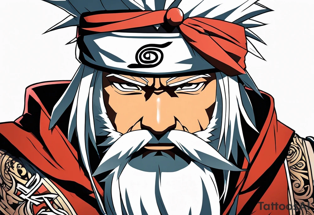 Sage mode jiraiya from the anime naruto tattoo idea