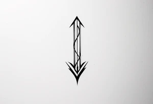 one  arrow  that look down tattoo idea