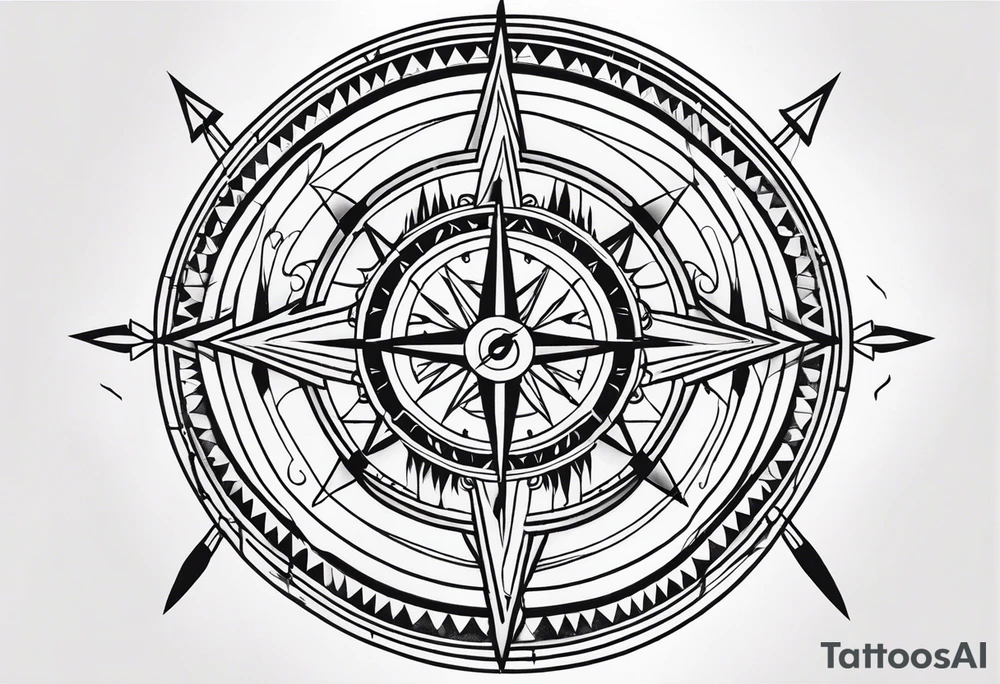 Warrior Native American heritage. Compass. Miss my father. tattoo idea