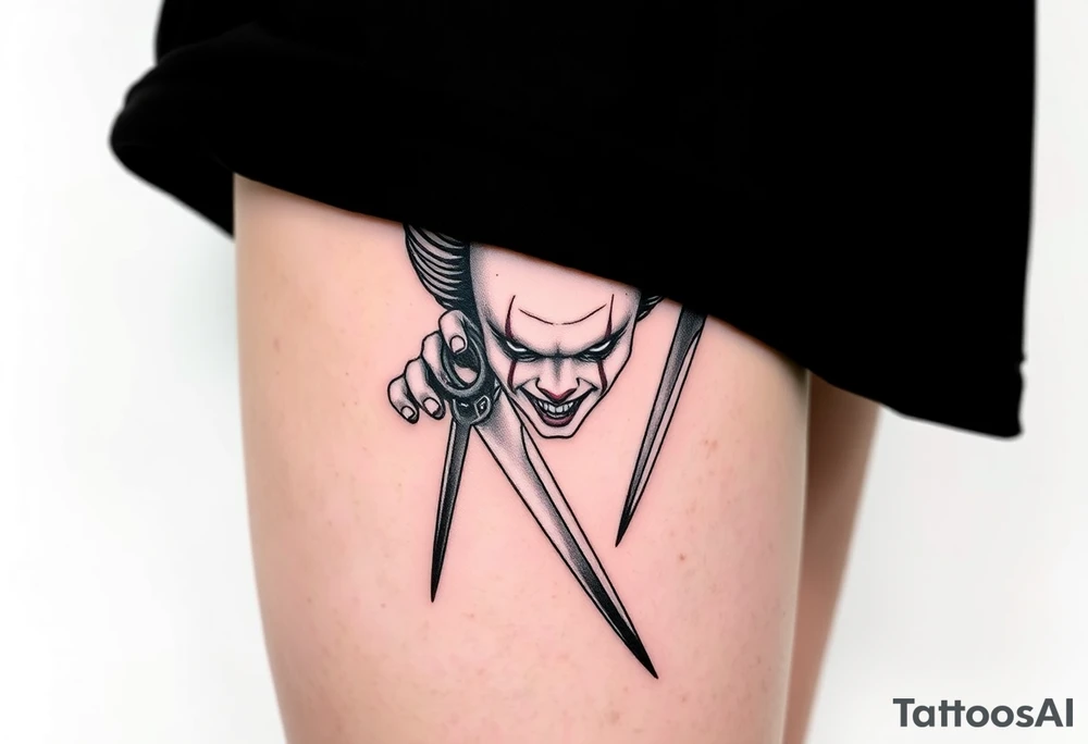 Pennywise, Edward scissor hands, and jason tattoo idea