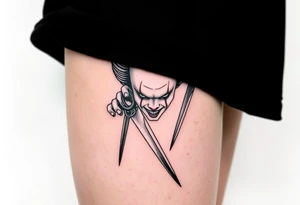 Pennywise, Edward scissor hands, and jason tattoo idea