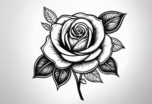 long stem rose tattoo idea