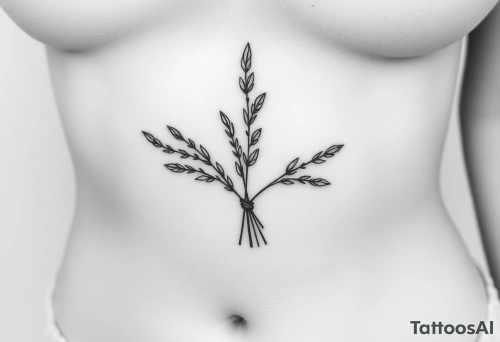sage bundle tattoo idea