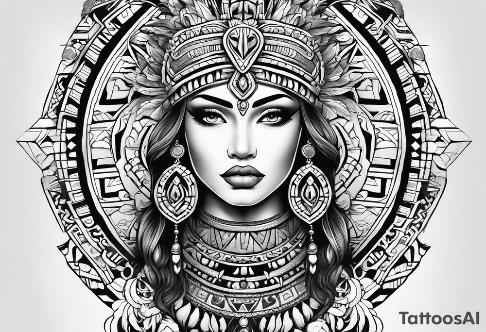 Aztec princess, tattoo idea