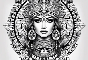 Aztec princess, tattoo idea