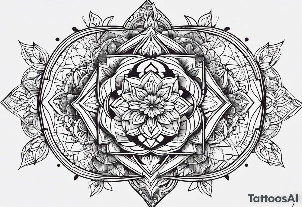 геометрия с графикой, тема звезды tattoo idea
