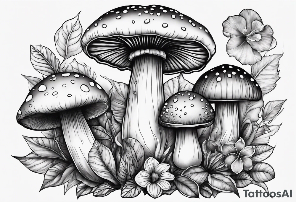 "Graceful Mushrooms" tattoo idea