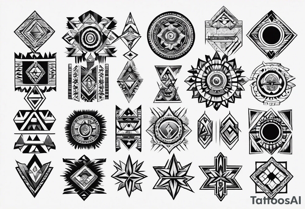 Navajo tribe symbols for forearm tattoo idea