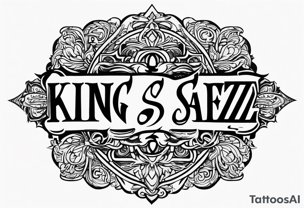 King Saez across the back tattoo idea
