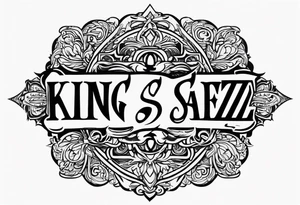 King Saez across the back tattoo idea