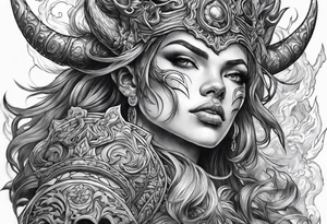 Soul fighting demons tattoo idea