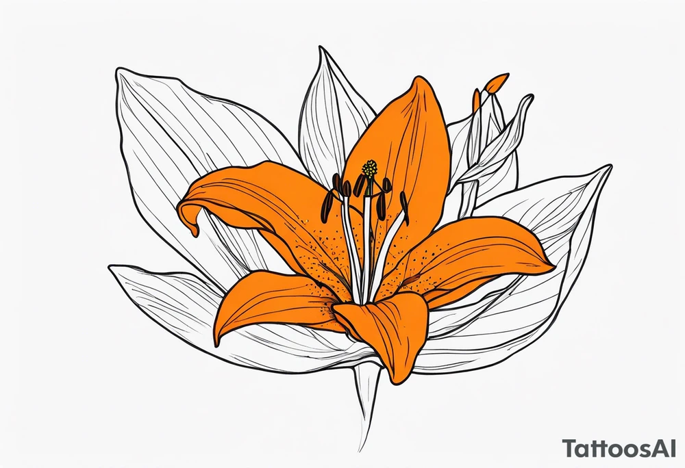 orange lily tattoo idea
