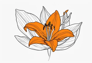 orange lily tattoo idea