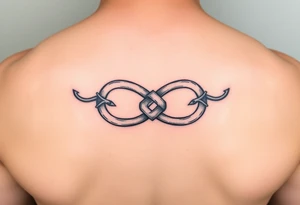 Irish love knot with infinity symbol intertwined tattoo idea