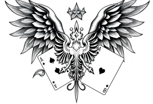 Poland symbol and poker cards Add casino money to it. tattoo idea