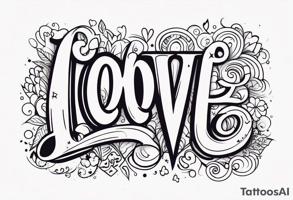 funny LOVE tattoo idea