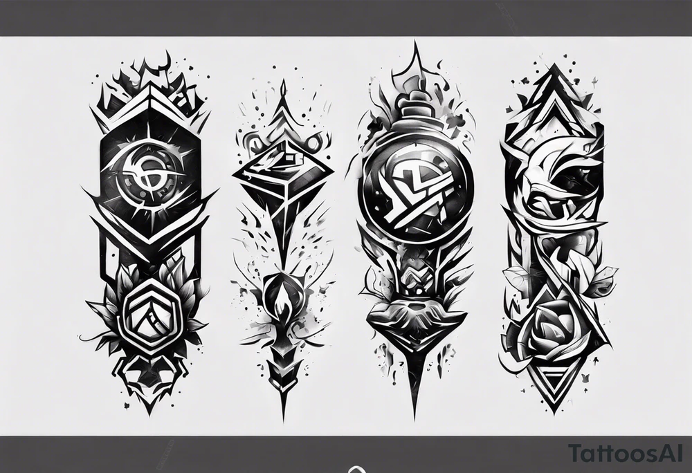 Finding peace in gaming forearm tattoo tattoo idea